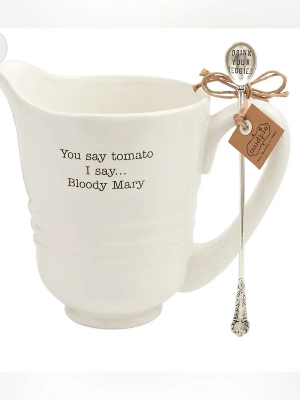 Mudpie Bloody Mary Pitcher Set NWT